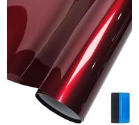 NewL Premium Glossy Liquid Metal Red Vinyl Wrap Sticker for Car DIY Self Adhesive Decal Super Gloss Blood Red Wrap Film (150cm x 150cm)