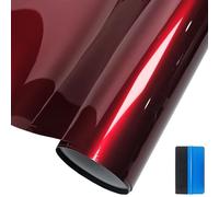 NewL Premium Glossy Liquid Metal Red Vinyl Wrap Sticker for Car DIY Self Adhesive Decal Super Gloss Blood Red Wrap Film (5cm x 900cm)