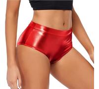 NewL Women Metallic Hot Shorts Summer Sexy Shiny Bottoms | High stretch breathable metallic fabric, mid waisted, perfect for rave dance festival nightclub cosplay party