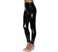 NewL Women Mirror Faux Patent Leather Leggings Wet Look Shiny Stretch | Wet reflective finish, 4-way stretch fabric. High waist design lifts hips, slim bodycon fit for club, party, streetwear