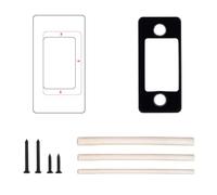 Newlaking Deadbolt Restorer Strike Plate Large Version 2-3/4" x 1-1/8", Screw Holes Spaced 2-1/8", Fix Latch Misalignment/Sticking/Jamming, Ideal for Common/Electronic/Smart Locks, Matte Black