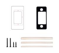 Newlaking Deadbolt Restorer Strike Plate Small Version 2-1/4" x 1", Screw Holes Spaced 1-5/8", Fix Latch Misalignment/Sticking/Jamming, Ideal for Common/Electronic/Smart Locks, Matte Black