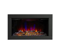 Newland Avella Matt Black Inset Wall Mounted Electric Fire