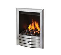 Newland Design Brushed Steel Deepline Radiant Gas Fire With Manual Control