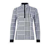 NEWLAND Madonna di Campiglio houndstooth half-zip top - White M-L