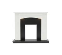 Newland Somerton 48" White & Black Granite Micro Marble Fire Surround (45mm Rebate)
