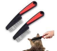 Newlemo 2 Pcs Flea Comb for Dogs and Cats, Stainless Steel Pet Combs with Fine Rounded Teeth, Effective for Removing Fleas and Lice, Gentle Grooming for Short & Long Haired Pets