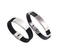 Newless 2pcs Women Man Casual Bracelet Sports Wrist Bracelet Couple Bangles Plastic Bracelets in The Nature of Jewelry, M, Alloy Steel, Amber