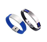 Newless 2pcs Women Man Casual Bracelet Sports Wrist Bracelet Couple Bangles Plastic Bracelets in The Nature of Jewelry, M, Alloy Steel, Amber
