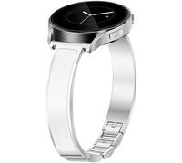 Newlibery Silver Slim Bands Women 20mm Compatible with Samsung Galaxy Watch 7/6/5/4/Active 2/4 Classic/6 Classic/5 Pro/FE 40mm 42mm 43mm 44mm 45mm 46mm 47mm, Jewelry Dressy Cute Bracelet Metal Strap
