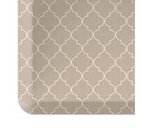 NewLife by GelPro Anti-Fatigue Designer Comfort Kitchen Floor Mat, 20x32”, Lattice Tan Stain Resistant Surface with 3/4” Thick Ergo-Foam Core for Health and Wellness