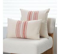 Newliky Boho Cushion Covers 30x50 cm Set of 2 Striped Yarn Dyed Decorative Throw Pillow Covers Jacquard Woven Textured Geometric Neutral Farmhouse Pillowcase for Sofa Couch Bed Home Decor Red