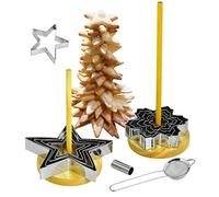 NewlineNY 16 Pcs Star Shaped Cookie Molds Cutters to Create Christmas Tree-Like Cookie Display