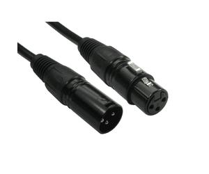 NEWlink 3-Pin XLR Male to Female Cable - Black Connectors