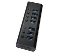 NEWLINK NLUSB3-7PL HUB, USB 3 X 7 PORT, POWERED, BLACK