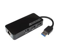 NEWlink USB 3.0 Gigabit Ethernet Adapter + 3-Port USB Hub NLUSB3-ETHGHUB B/Q 40