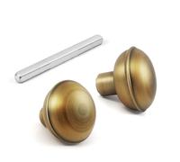 newliplace 1 Pack Antique Brass Door Knob Set with Spindle, Vintage Old Style Door Knobs Replacement Set for Mortise Lock Interior Doors