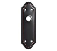 Newliplace 2 Pack Curved Mortise Lock Door Plates for Interior Doors, Old Style Mortise Door Knob Replacement, Door Escutcheon Plates Oil Rubbed Bronze