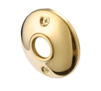 newliplace 2 Pack Gold Door Knob Round Rosettes, Polished Brass Old Door Knob Round BackPlates Replacement