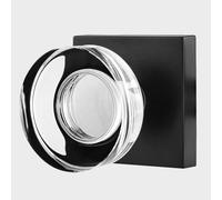 newliplace Black Passage Door Knobs Interior, Crystal Glass Door Knobs Interior for Hall and Closet, Matte Black
