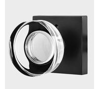 newliplace Glass Door Knobs Interior, Privacy Crystal Door Knobs with Lock, Vintage Black Bedroom Door knobs Crystal Door Handles for Bathroom, Matte Black