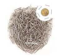 newlng 500pcs Small Nail Round Head Tiny Nails String Art Nails Hand-Made Hardware Accessories Fasteners Mini Nail 1.5mm X 15mm/0.06"X0.6"(DXL) Silver