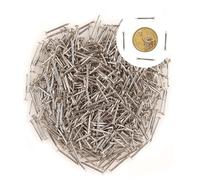 newlng 500pcs Small Nail Round Head Tiny Nails String Art Nails Hand-Made Hardware Accessories Fasteners Mini Nails 1.5mm X 20mm/0.06"X0.8"(DXL) Silver