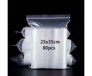 newlng 80piece Resealable Plastic Bags 25cm * 35cm A4 Sealable Plastic Bags Clear Large Grip Seal Bag Suitable for Books Clothes Hats Scarves Shoes Travel Office Storage Sorting