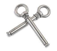 newlng Expansion Bolt M8 x 100mm Anchor Bolt 304 Stainless Steel Expansion Anchor Bolts Eye Bolts Heavy Duty Eyebolt Expansion Screw for Masonry Concrete Wall 2PCS