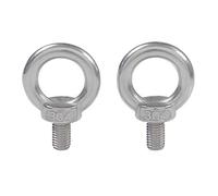 newlng M10X18 Lifting Eye Bolt 304 Stainless Steel Male Thread Lifting Ring Eyebolt Screws Machinery Shoulder Hardware Ring Shaped Male Lifting Eye Bolt 2PCS