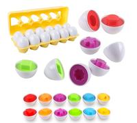 newlng Matching Eggs set for Toddlers Color&Shape Recognition Montessori Educational Toys Fine Motor Skill for 2 3 4 5 Years Kids Boys Girls Ideal for Christmas Birthday Party Easter Gifts 12pcs