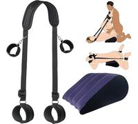 Newly Inflatable Triangle Pillow PVC Flocking Body Support Pillow for Couple Travel Pillow Magic Cushion, Sex Bondage BDSM Restraints Tied Down Arms and Legs On Bed, Sexy Straps for Adult Hoodies I1
