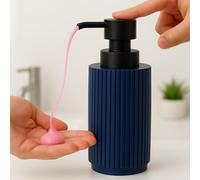 Newly Launched Blue Canyon Berkeley Soap Dispenser, Soap Bottle, Dispenser Pump Bottle, Polyresin Material, Refillable Liquid Soap Container, Compact Size, Premium Bathroom Décor, Blue