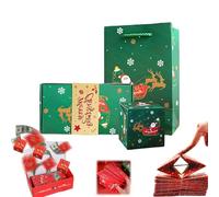 Newly Surprise Box Gift Box, Surprise Gift Boxs Explosion for Money, 12 PCS Folding Bouncing Pop-Up Explosion Boxs, For Christmas Birthday Anniversary Valentine (GREED*12)