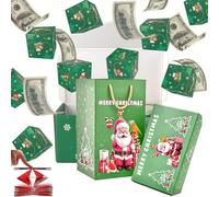 Newly Surprise Box Gift Box, Unique Folding Bouncing Red Envelope Cash Boxs with Confetti, 2026 Christmas Surprise Gift Boxs for Christmas Birthday Anniversary Valentine (Green-B,16Pcs * Bouncing Box)
