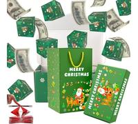 Newly Surprise Box Gift Box, Unique Folding Bouncing Red Envelope Cash Boxs with Confetti, 2026 Christmas Surprise Gift Boxs for Christmas Birthday Anniversary Valentine (Green-A,10Pcs * Bouncing Box)