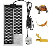 Newly UPgraded 7W Reptile Vivarium Heat Mats Pets Heating Pad for for Turtle,Snakes,Lizard,Gecko Plants Seeding Heat Pads Adjustable Amphibian Tank Warmer,UK Plug (14x28 cm) Heating is more uniform