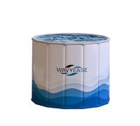 Newly Upgraded Portable Bath Tub for Adults(80 * 66CM) -Foldable Cold Plunge Tub for Recovery - Collapsible Soaking Bath Tub for Shower Stall Home SPA - Outdoor Ice Bathtub for Athletes (White)
