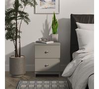 Newlyn 2 Drawer Bedside Cabinet (Ready Assembled) Ready Assembled 2 U Dark Grey One Size