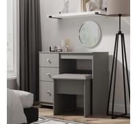 Newlyn 3 Drawer Vanity (Ready Assembled) Ready Assembled 2 U Dark Grey One Size