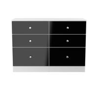 Newlyn 6 Drawer Wide Chest (Ready Assembled) Ready Assembled 2 U Black One Size