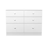 Newlyn 6 Drawer Wide Chest (Ready Assembled) Ready Assembled 2 U White One Size