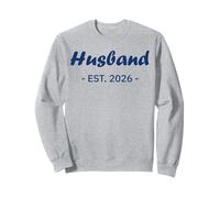 Newlywed Marriage Quote minimalist simple Husband Est 2026 Sweatshirt
