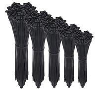 NewMainOne Cable Zip Ties,500 Packs Self-Locking 4+6+8+10+12-Inch Width 0.16inch Nylon Cable Ties,Perfect for Home,Office,Garage and Workshop (Black)