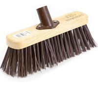 Newman & Cole 10'' Replacement Broom Head With Stiff Synthetic Poly Bristles For Outdoor Sweeping Includes Fixing Bracket