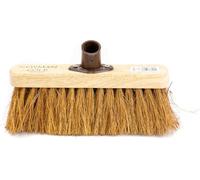 Newman & Cole 10" Wooden Broom Head With Soft Natural Coco Bristles Replacement Broom Head For Indoor Or Outdoor Floor Sweeping