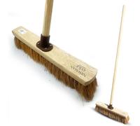 Newman & Cole 18" Soft Outdoor Broom With Natural Coco Bristle Brush
