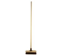 Newman & Cole 9" Stiff Deck Scrub Wooden Scrubbing Scrubber Brush With Long Wood Handle