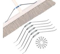 Newman & Cole Heavy Duty Metal Broom Stay Arms Large Brush Support Bracket - Pack Of 5