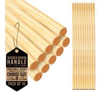 Newman & Cole Premium Smooth Wooden (28/29mm) Broom Handle 120Cm Replacement Pole (10 Pack)
